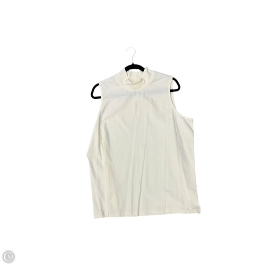 Top Sleeveless By Cj Banks In Cream, Size: 1x