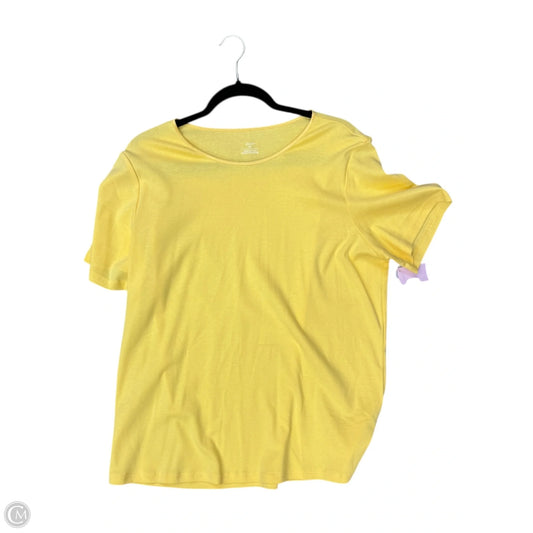 Top Short Sleeve Basic By Cj Banks In Yellow, Size: 1x