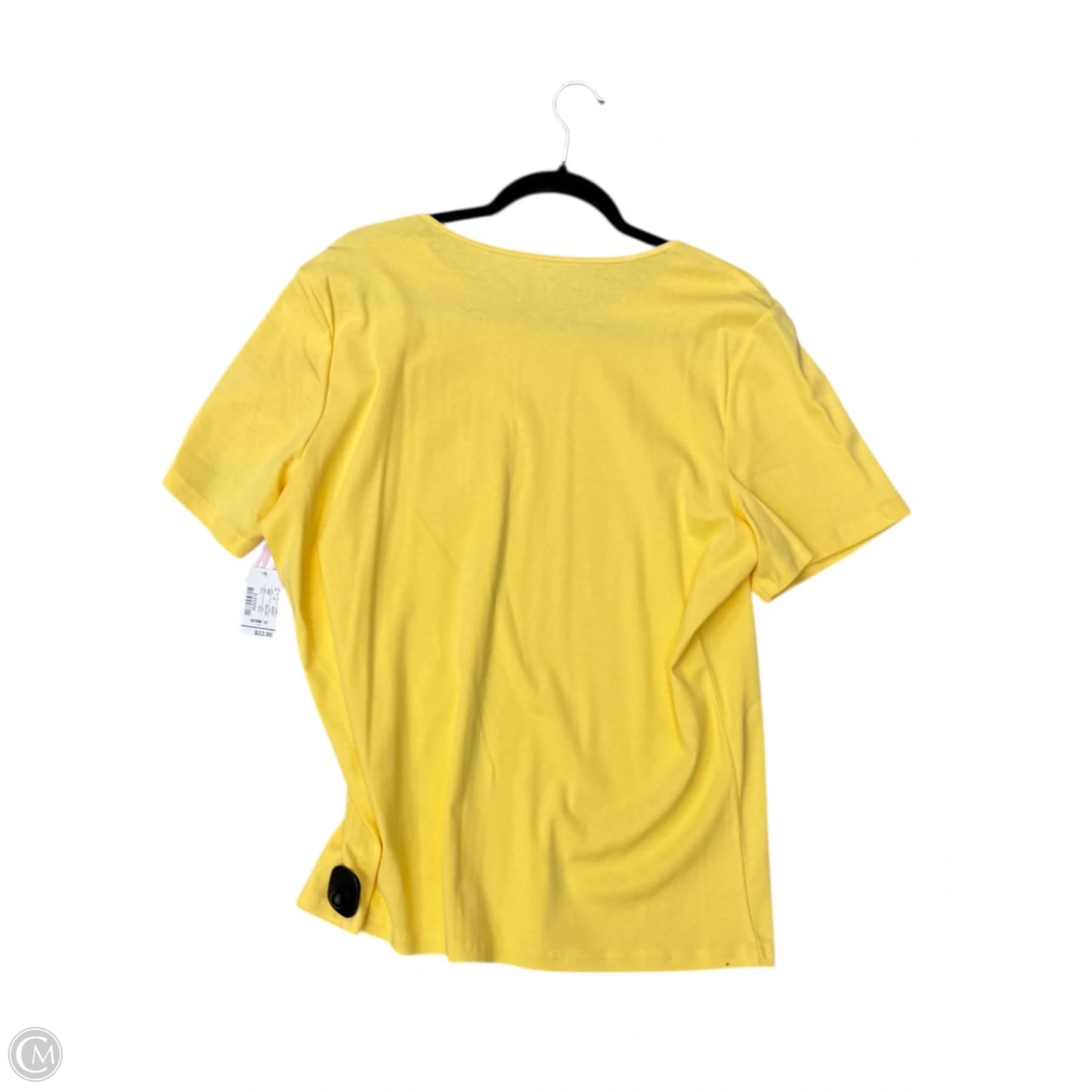 Top Short Sleeve Basic By Cj Banks In Yellow, Size: 1x