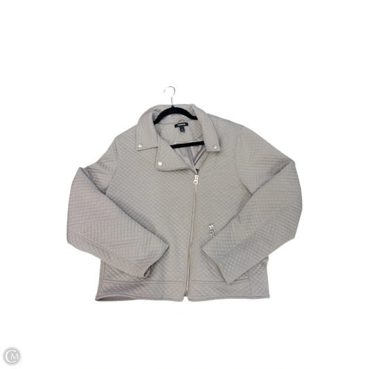 Jacket Moto By Torrid In Grey, Size: 3x