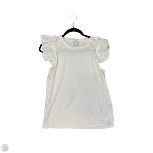 Top Short Sleeve By J. Crew In White, Size: M