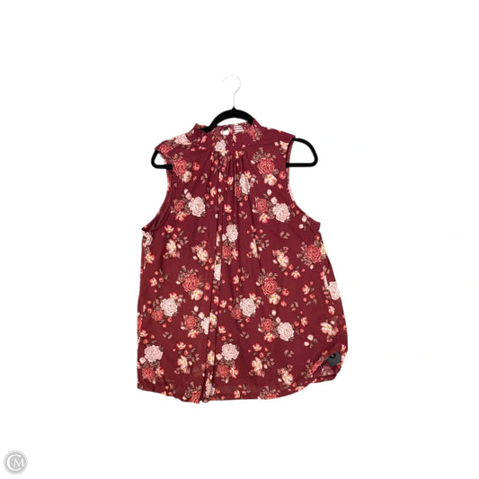 Top Sleeveless By Torrid In Red, Size: 1x