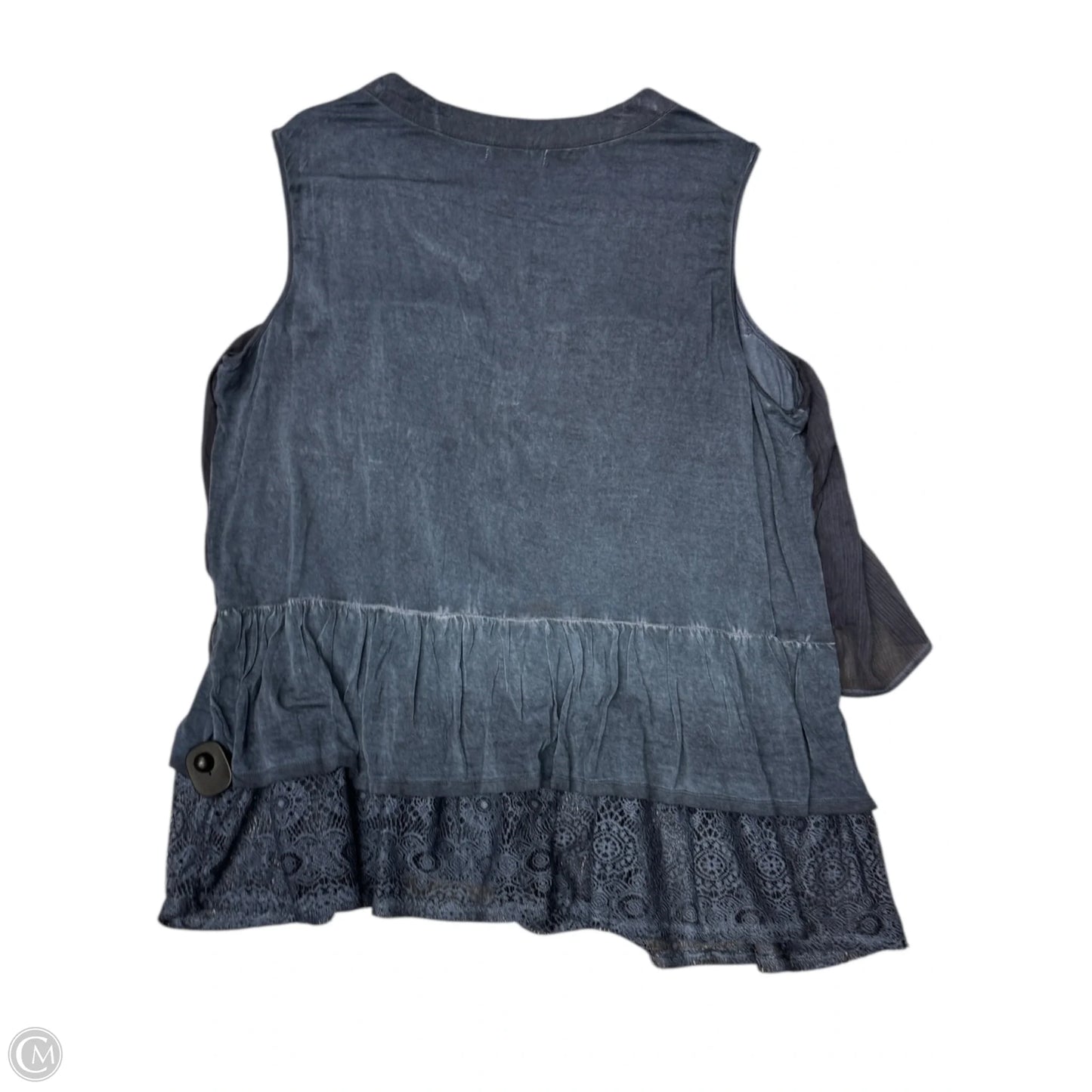 Top Sleeveless By Cmc In Navy, Size: 1x