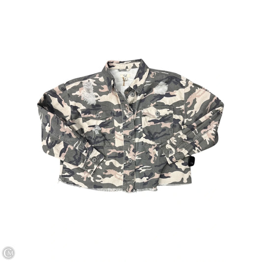 Jacket Denim By Easel In Camouflage Print, Size: S