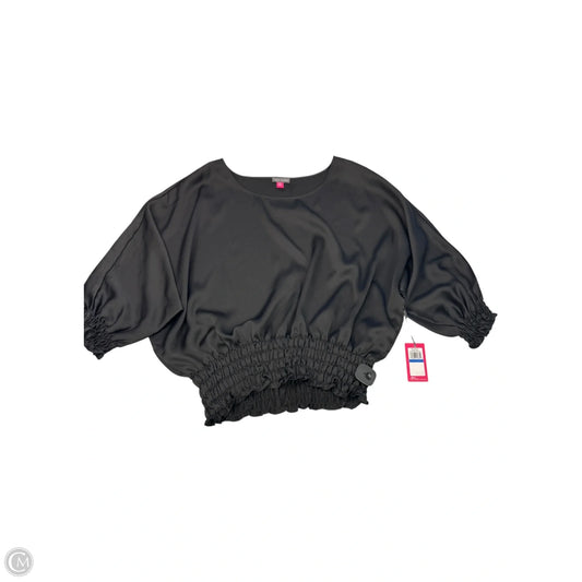 Blouse Short Sleeve By Vince Camuto In Black, Size: Xl