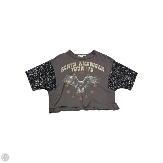 Top Short Sleeve By Altard State In Grey, Size: S