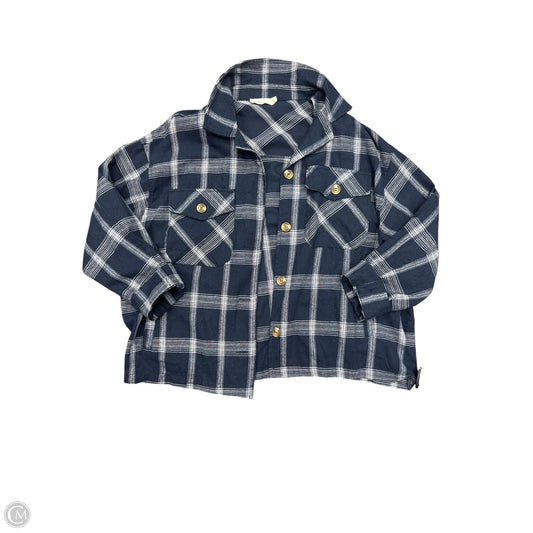 Top Long Sleeve By Cmc In Navy, Size: M