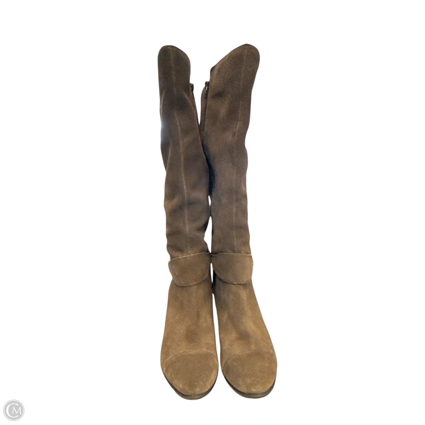 Boots Knee Heels By Giani Bernini In Taupe, Size: 9.5