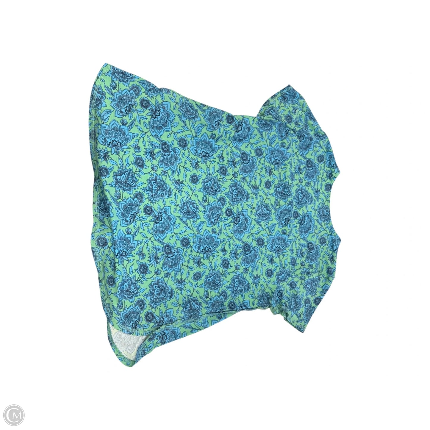 Top Short Sleeve By J. Jill In Blue & Green, Size: L