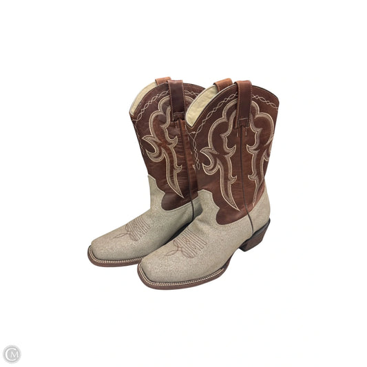 Boots Western By Cmc In Brown & Silver, Size: 9.5