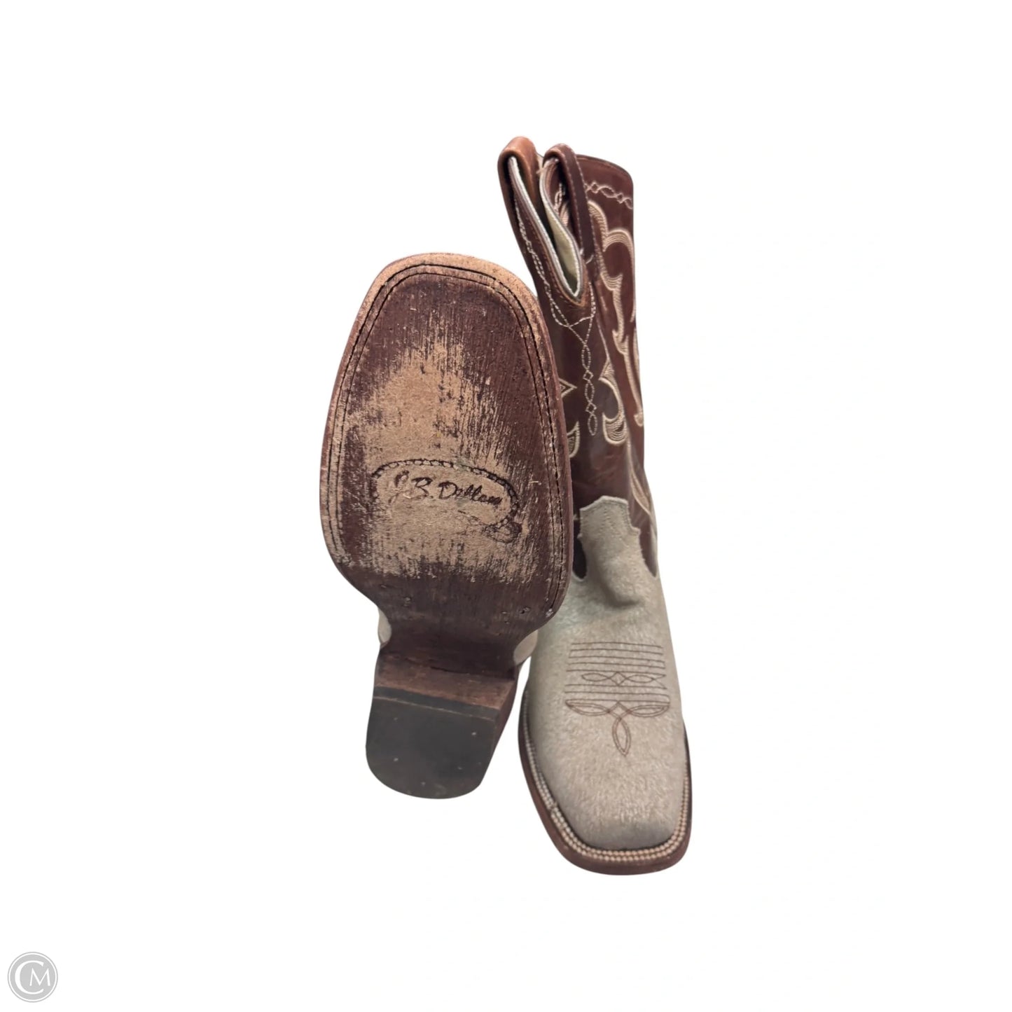 Boots Western By Cmc In Brown & Silver, Size: 9.5