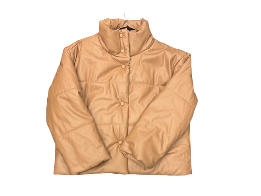 Coat Puffer & Quilted By Lulus In Tan, Size: M