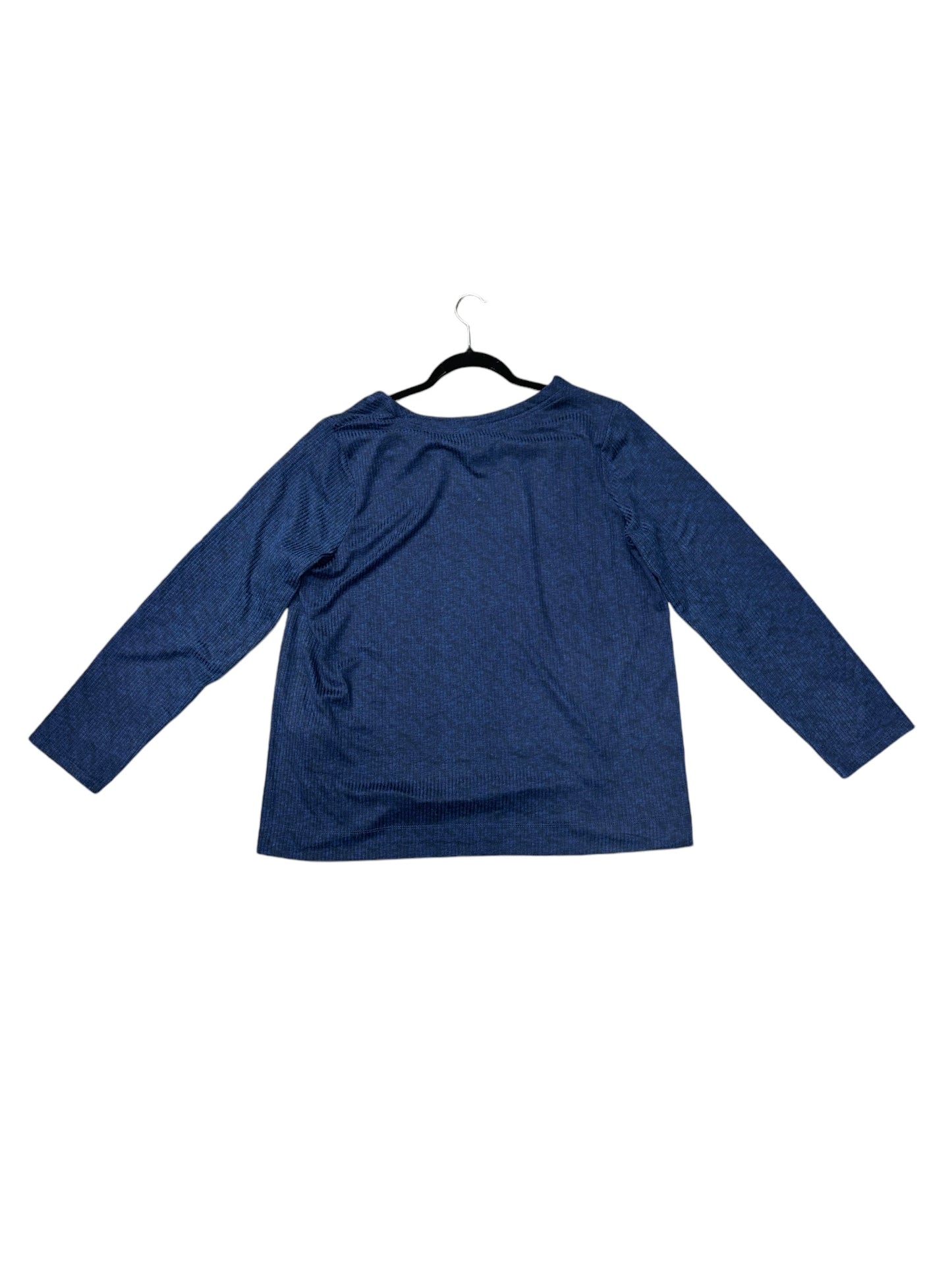 Top Long Sleeve By Croft And Barrow In Blue, Size: Xl