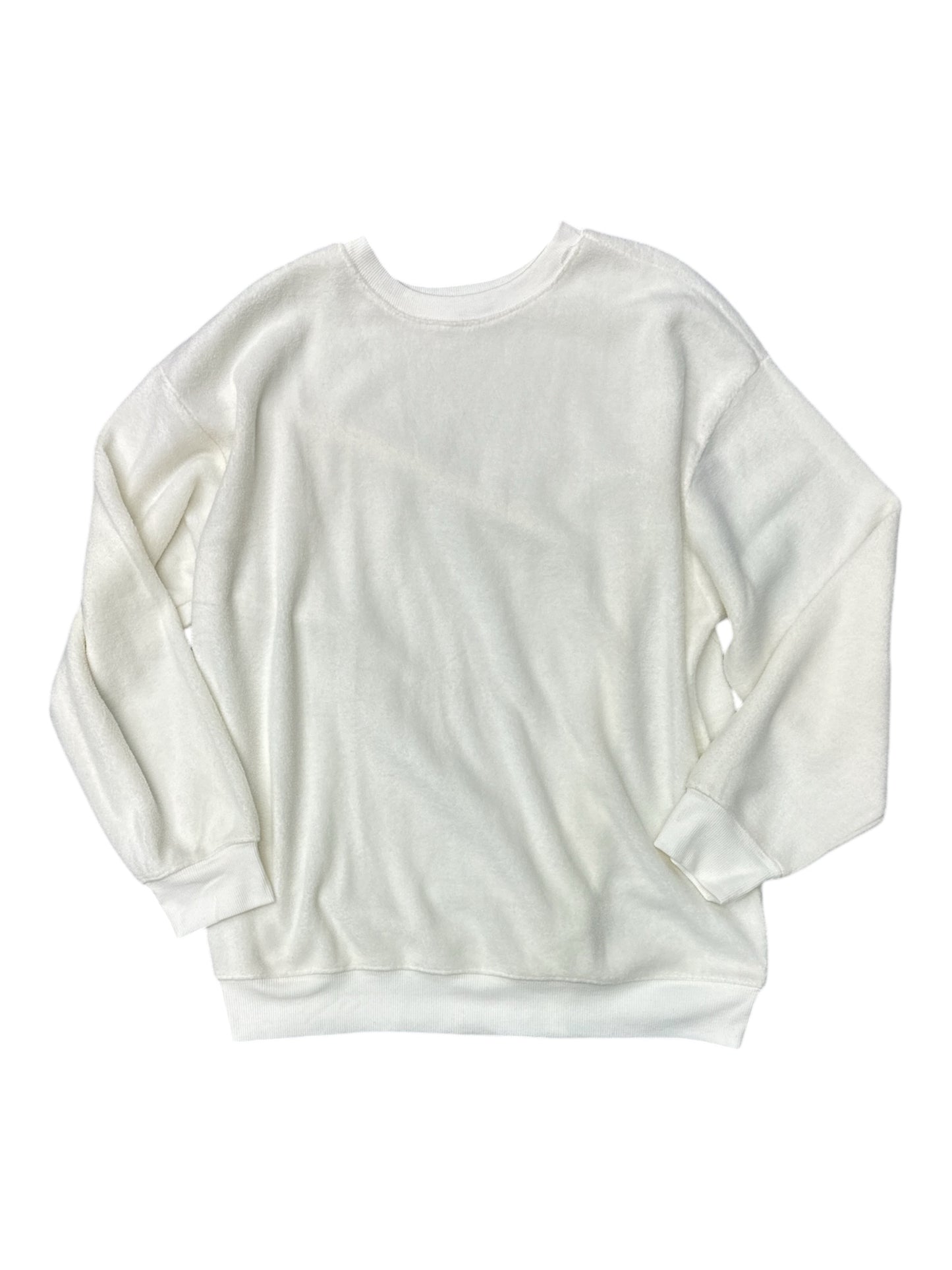 Sweatshirt Crewneck By Double Zero In Cream, Size: M