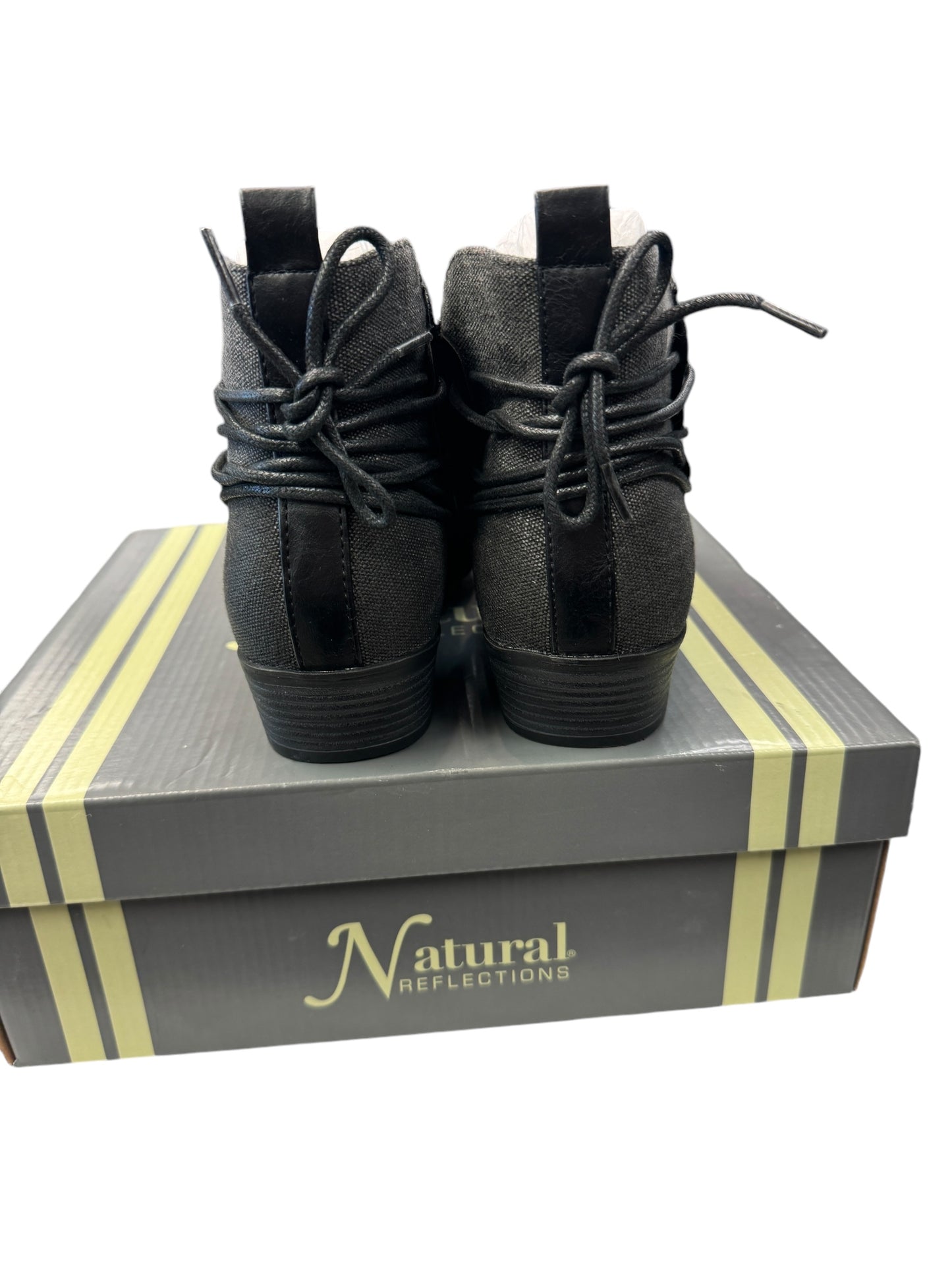 Boots Ankle Heels By Natural Reflections In Black, Size: 9