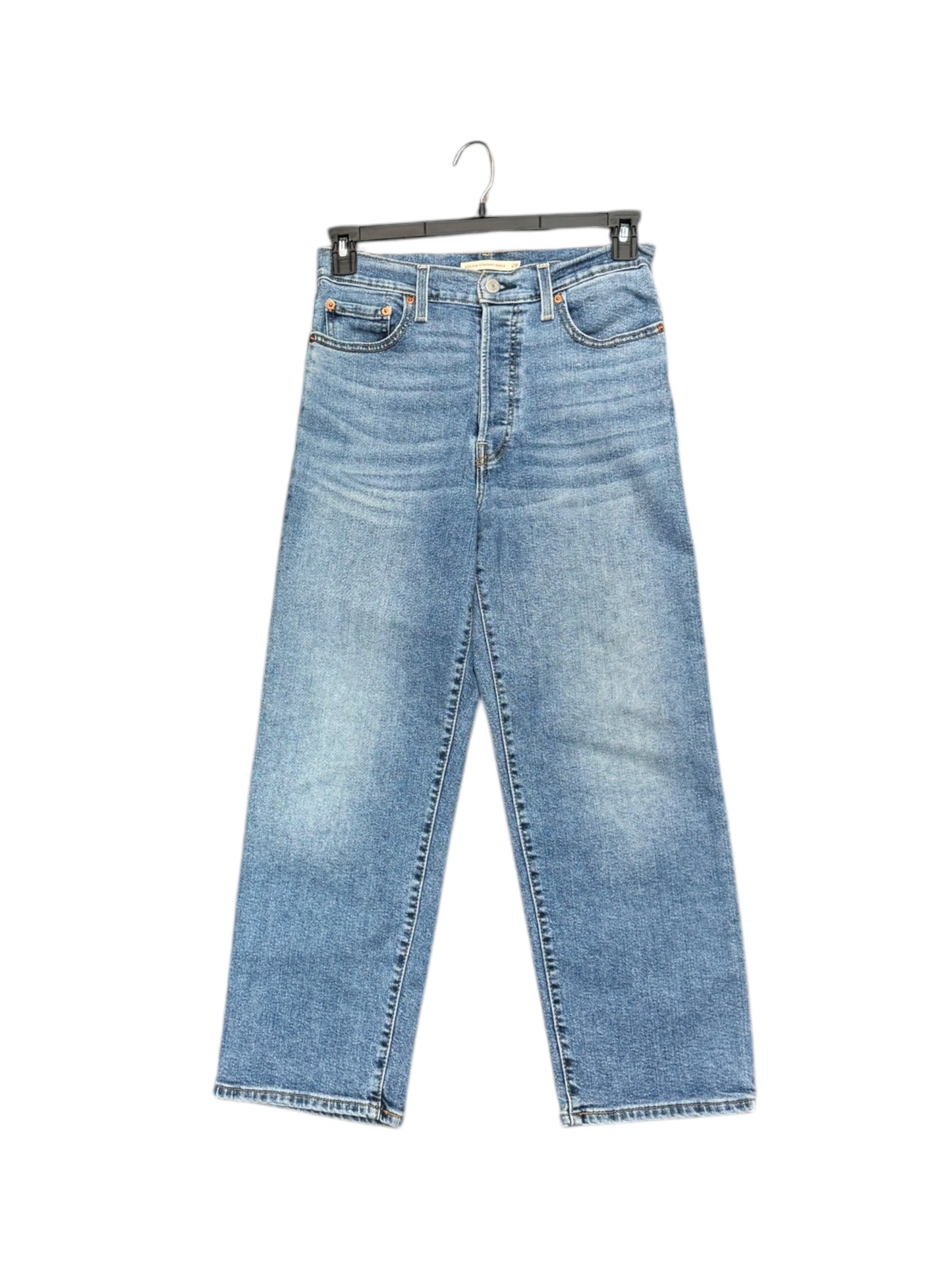 Jeans Straight By Levis Capital E In Blue Denim, Size: 6