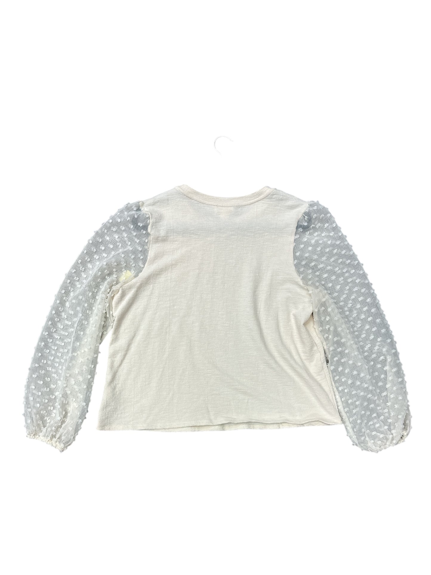 Top Long Sleeve By Maeve In Cream, Size: Xl