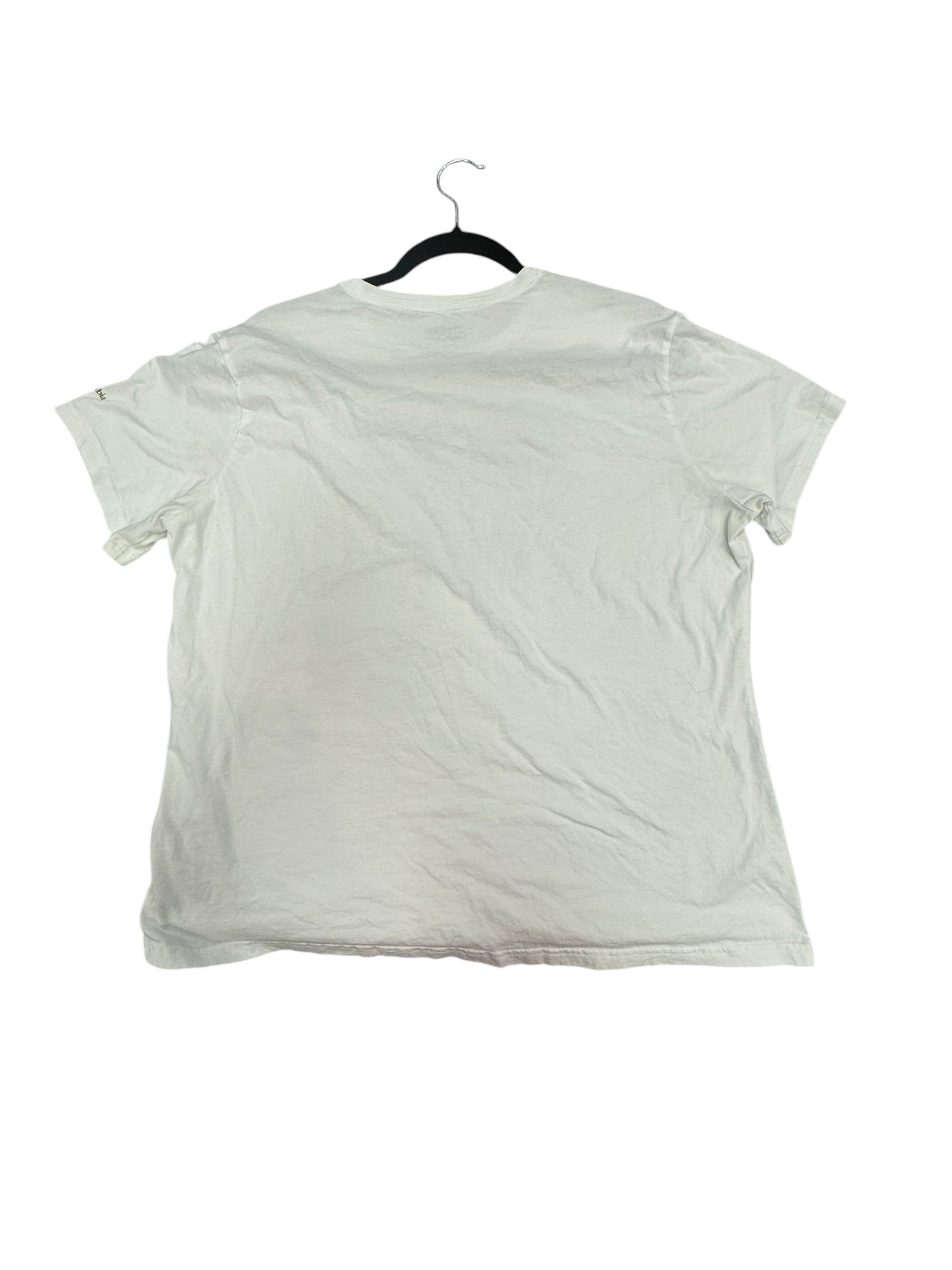 Top Short Sleeve By Columbia In White, Size: 2x