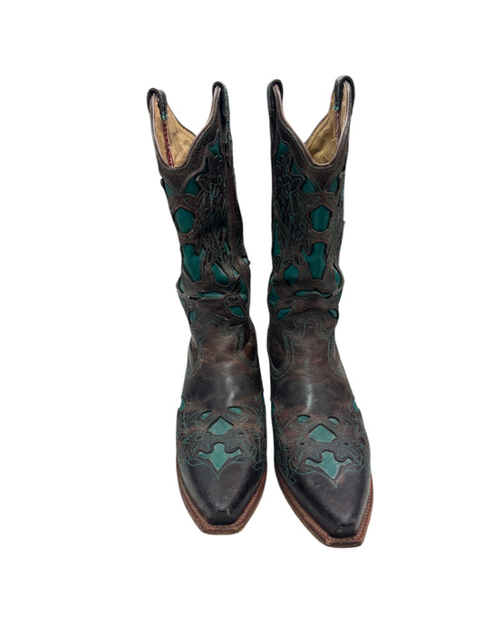 Boots Western By Cmb In Brown & Green, Size: 10