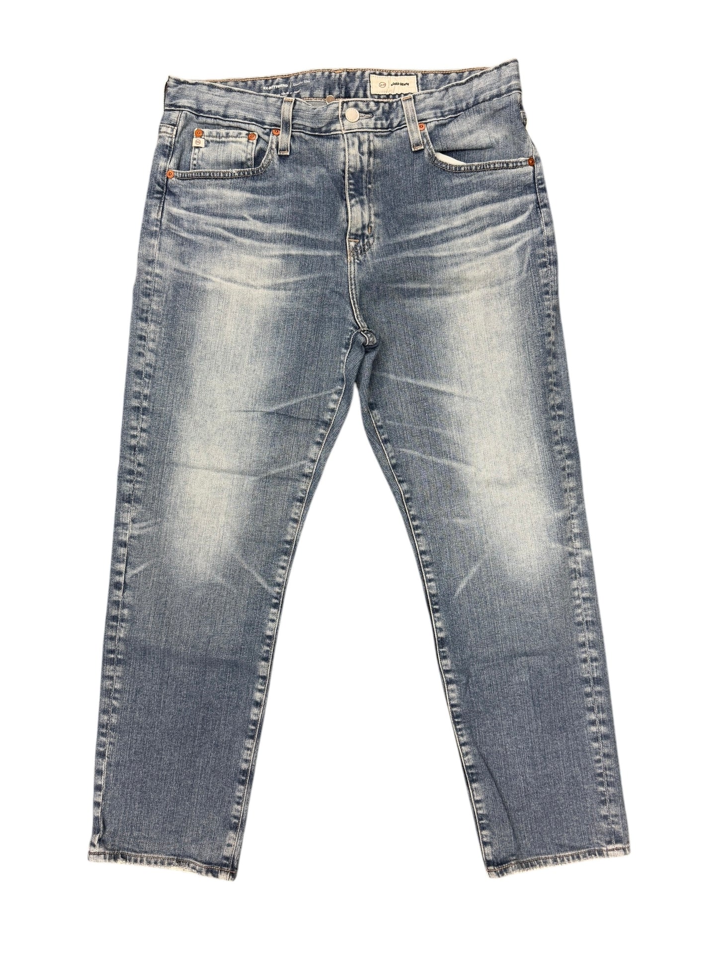 Jeans Straight By Adriano Goldschmied In Blue Denim, Size: 10