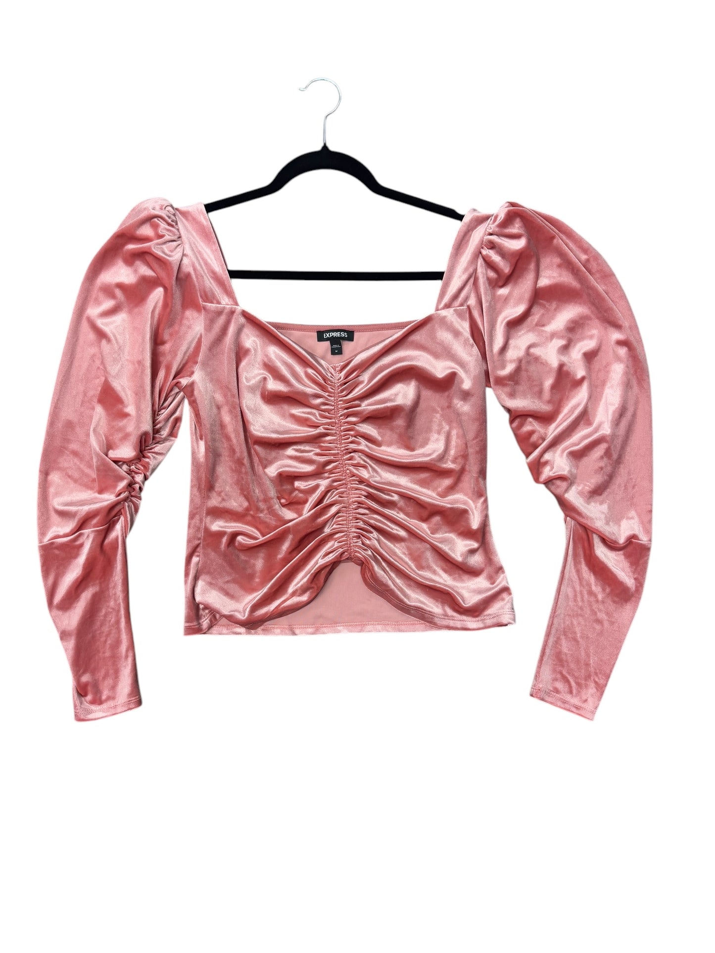 Top Long Sleeve By Express In Pink, Size: M