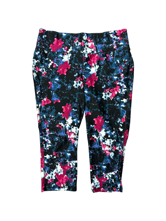 Floral Print Athletic Leggings Livi Active, Size 2x