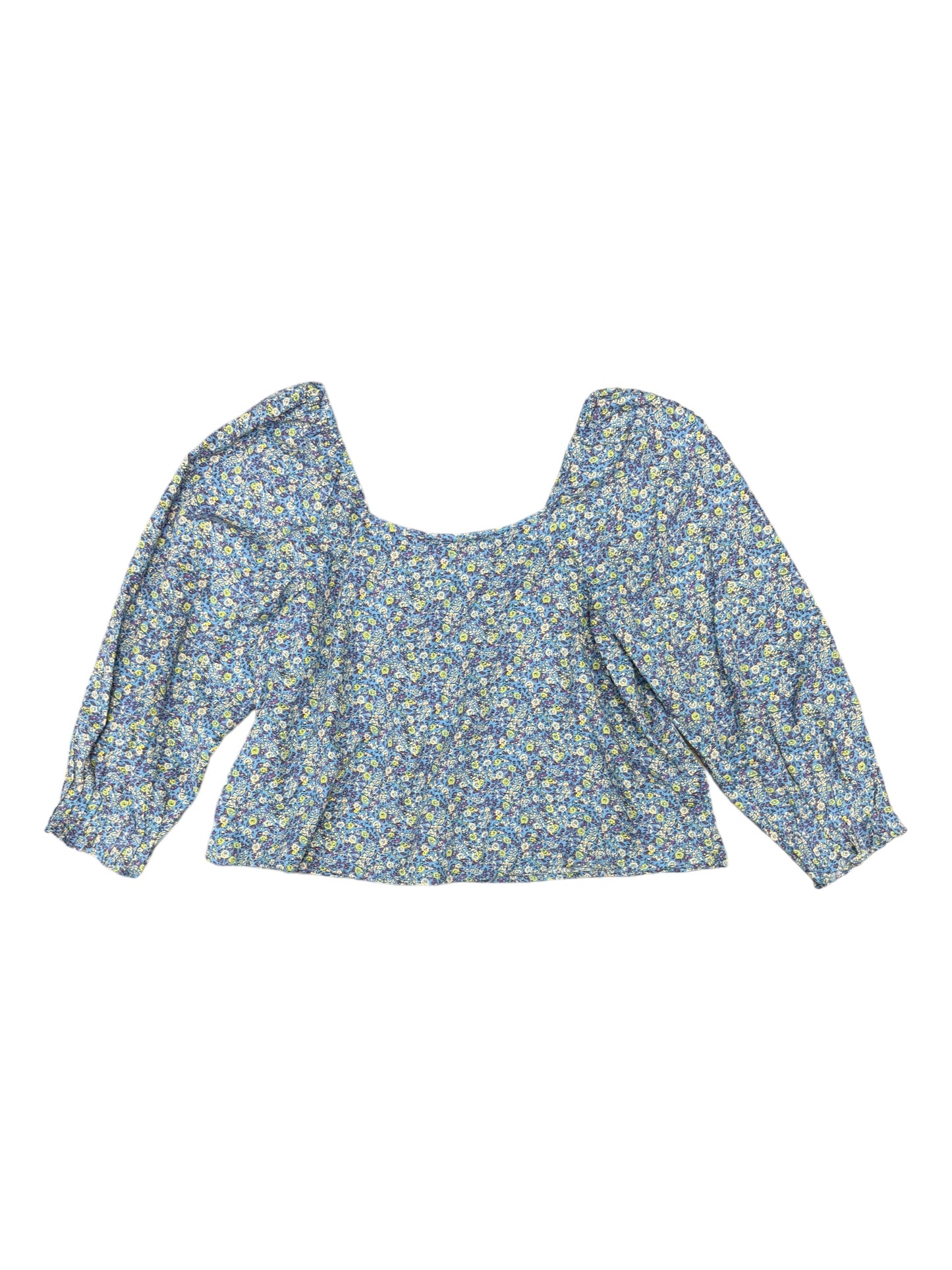 Floral Print Top Long Sleeve Universal Thread, Size Xl