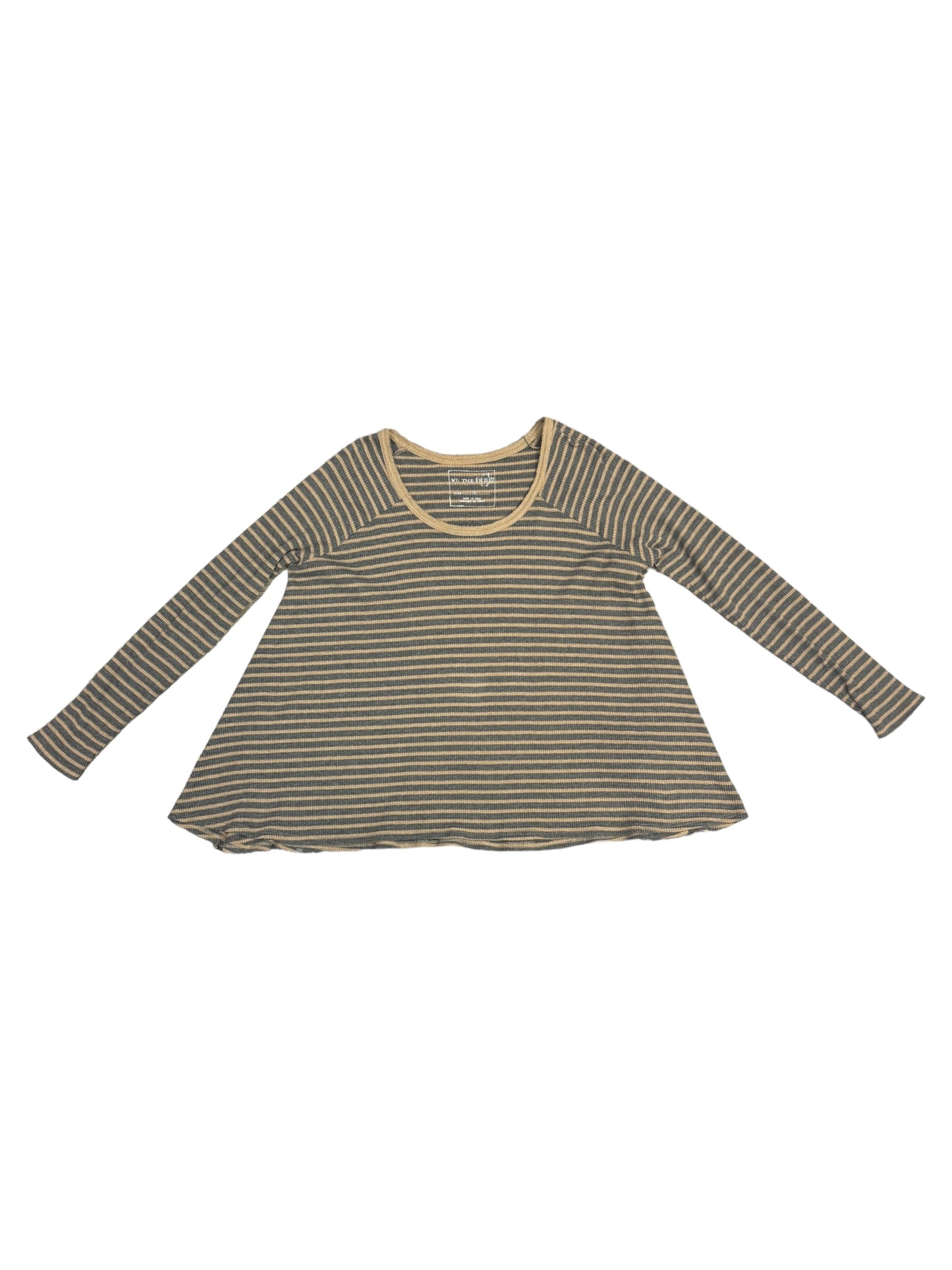 Grey & Tan Top Long Sleeve We The Free, Size L