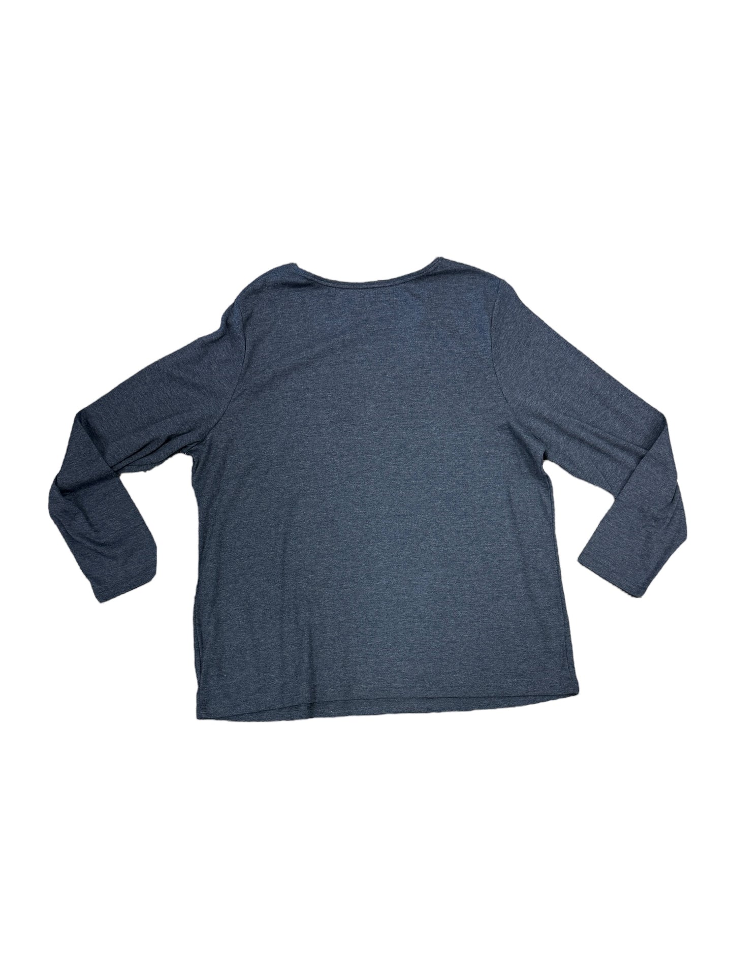 Top Long Sleeve By Croft And Barrow In Navy, Size: 2x