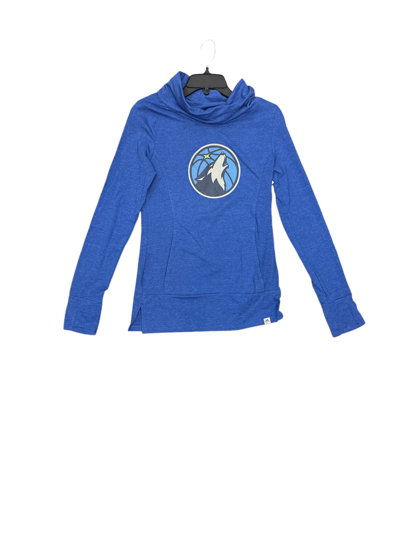 Top Long Sleeve By Majestic In Blue, Size: S