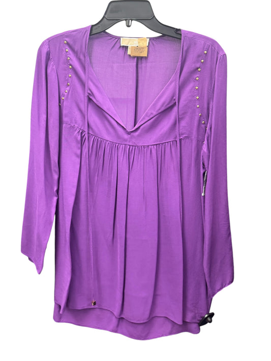 Top Long Sleeve By Michael By Michael Kors In Purple, Size: M