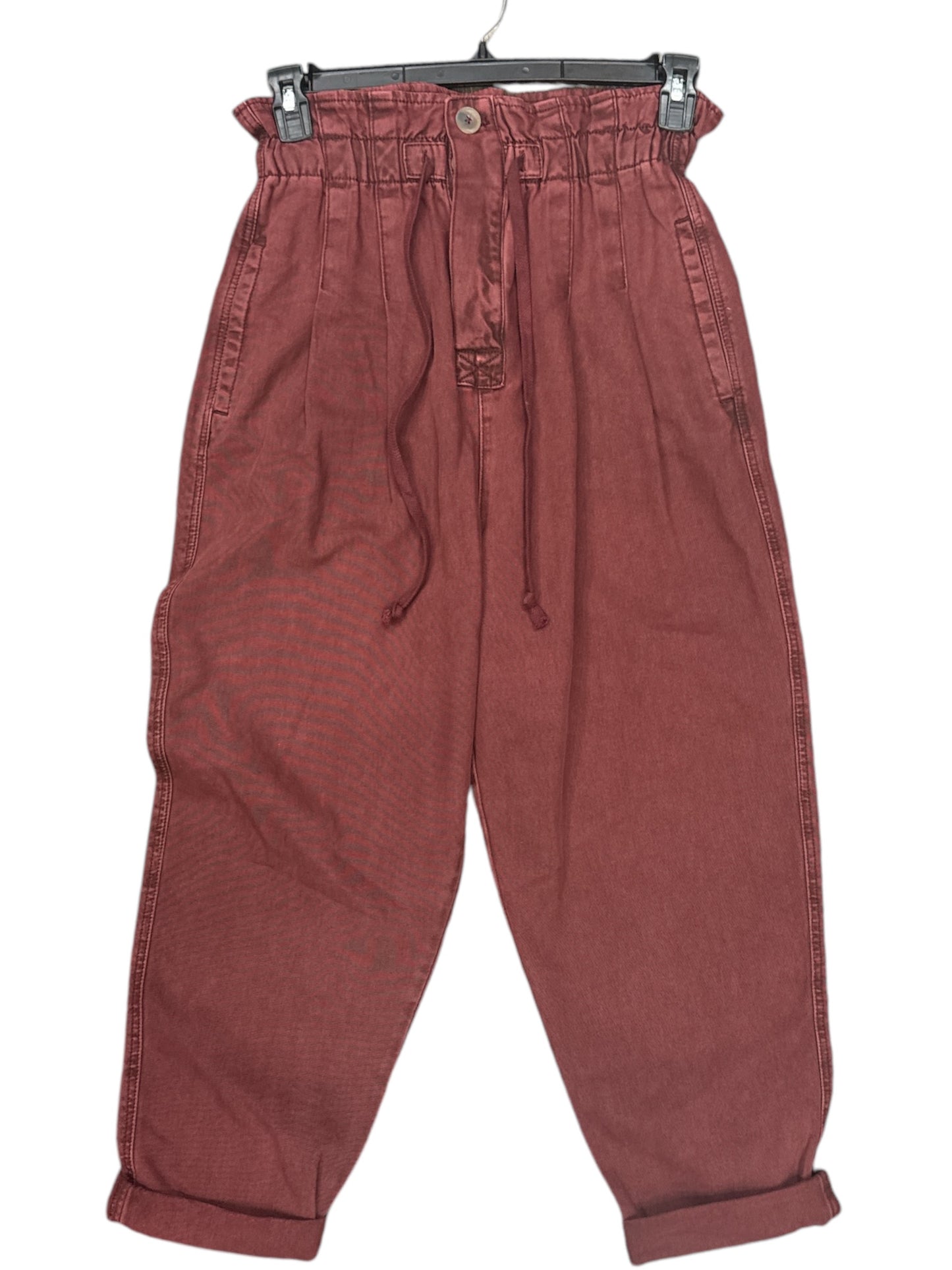 Pants Cropped By Free People In Red, Size: 2