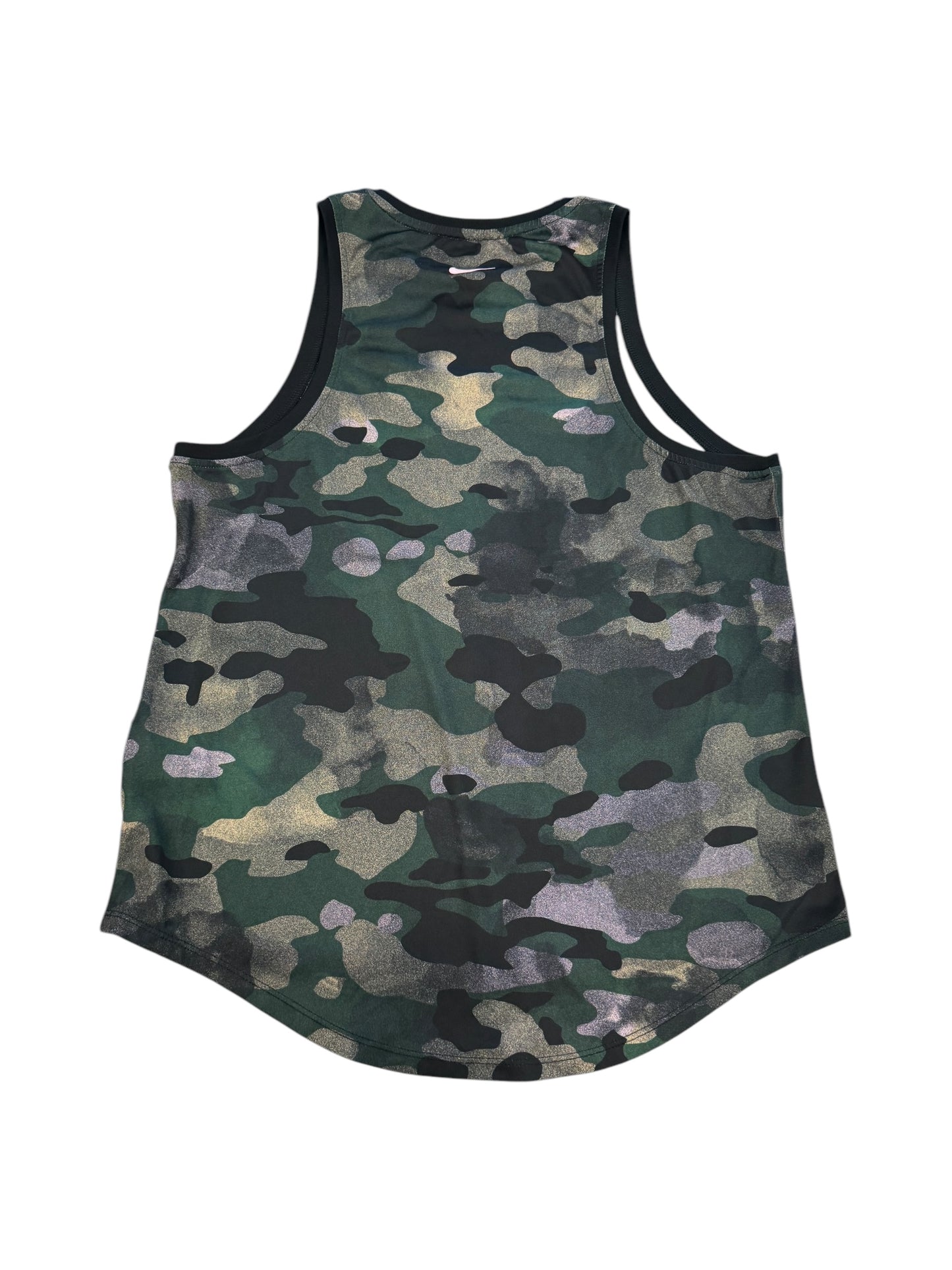 Athletic Tank Top By Nike Apparel In Camouflage Print, Size: M