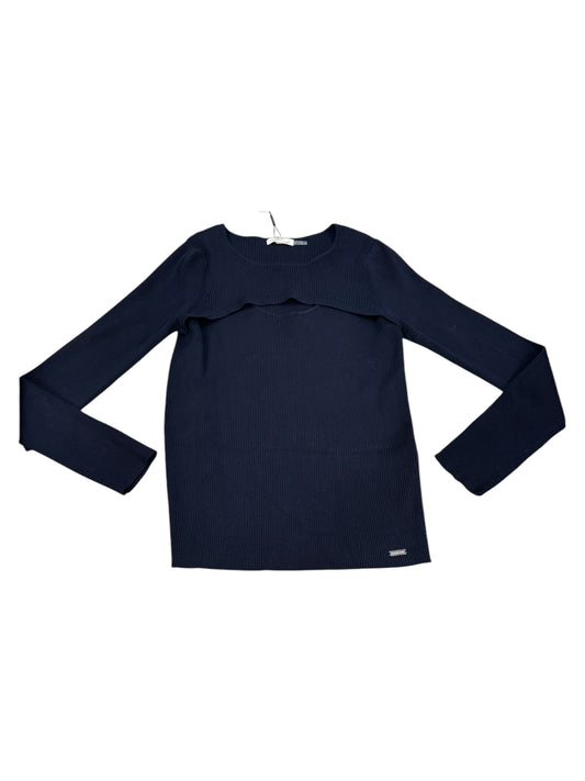 Top Long Sleeve By Calvin Klein In Navy, Size: M