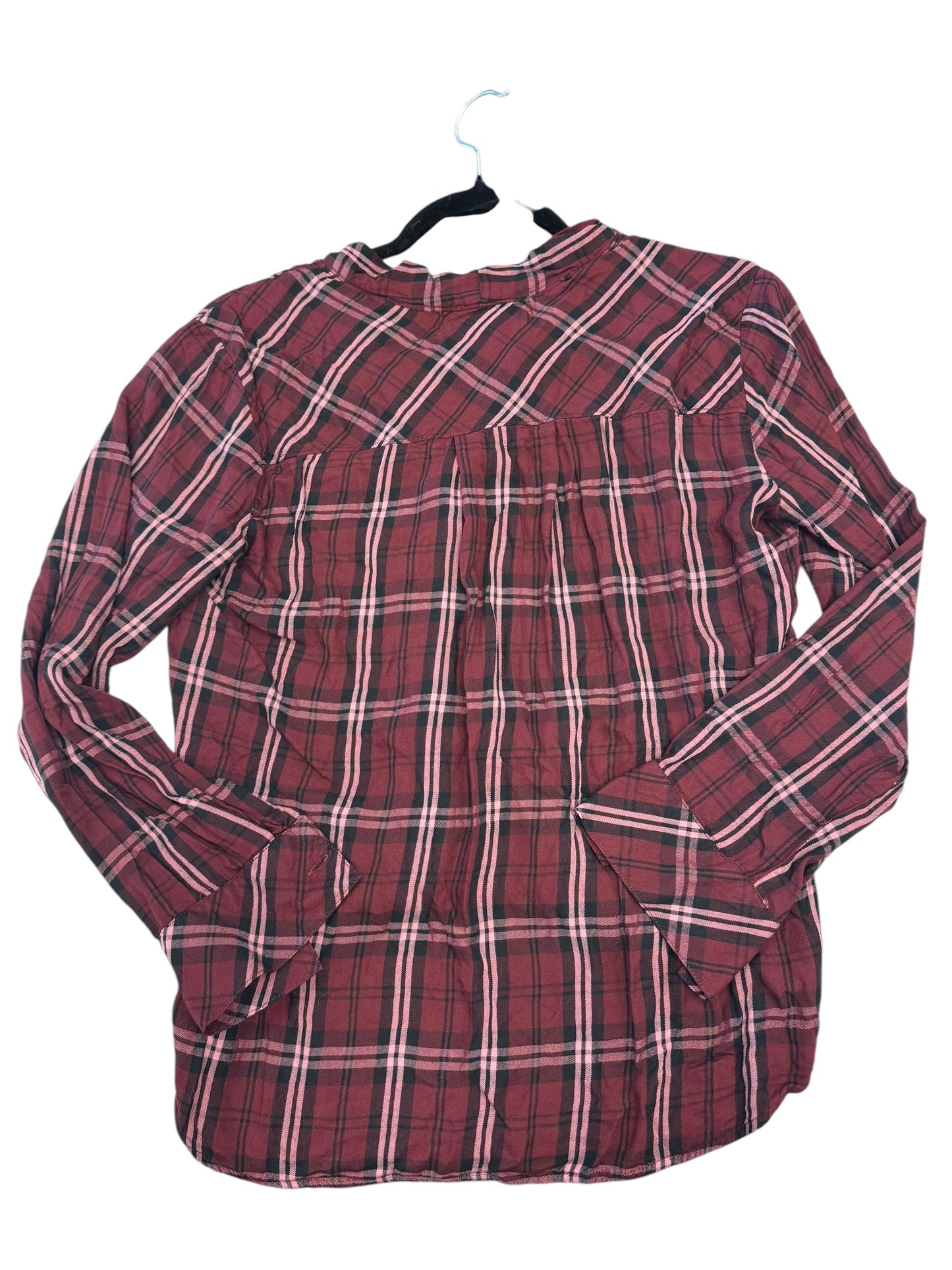 Top Long Sleeve By Cloth & Stone In Plaid Pattern, Size: S