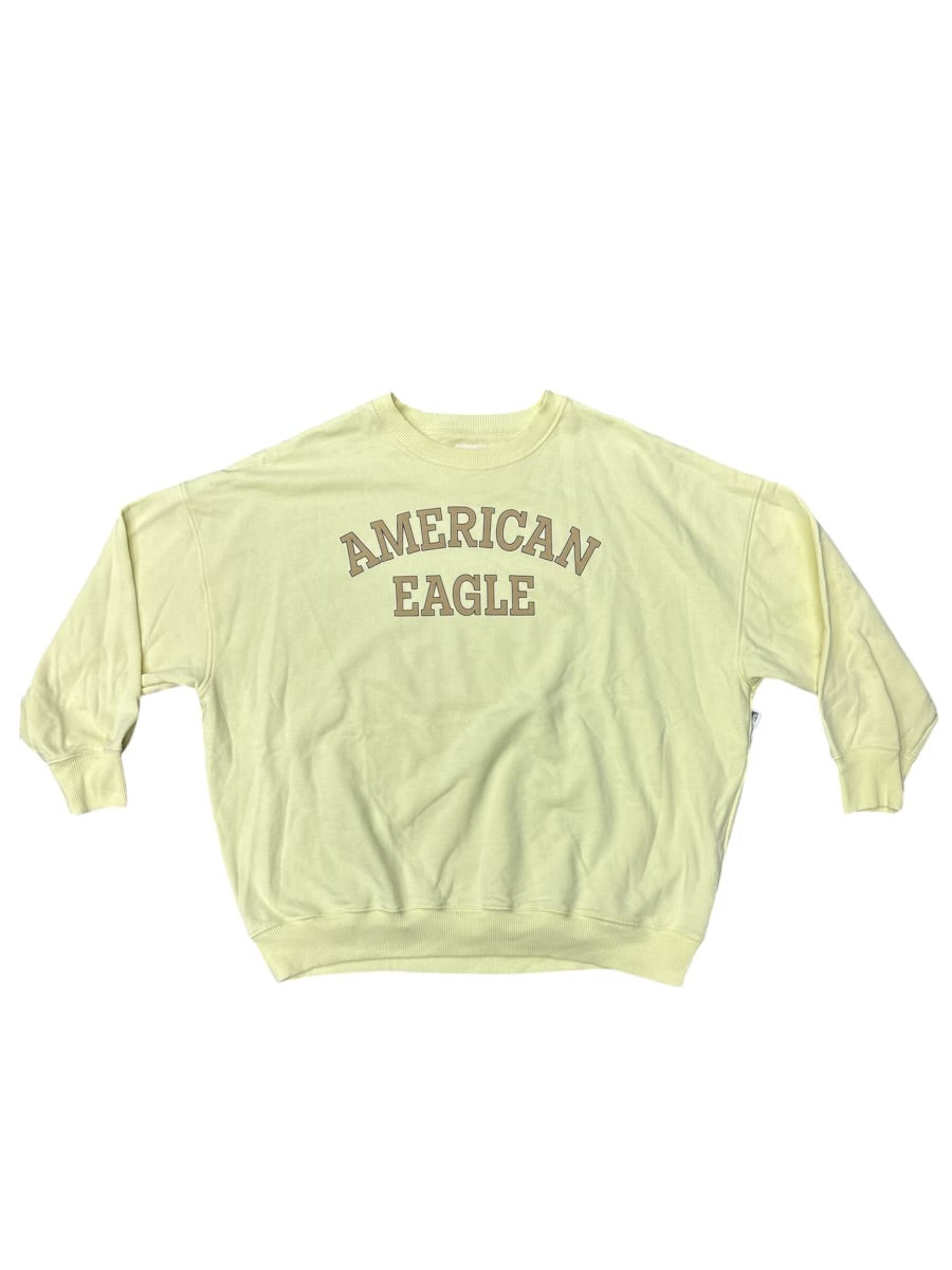 Sweatshirt Crewneck By American Eagle In Yellow, Size: 1x