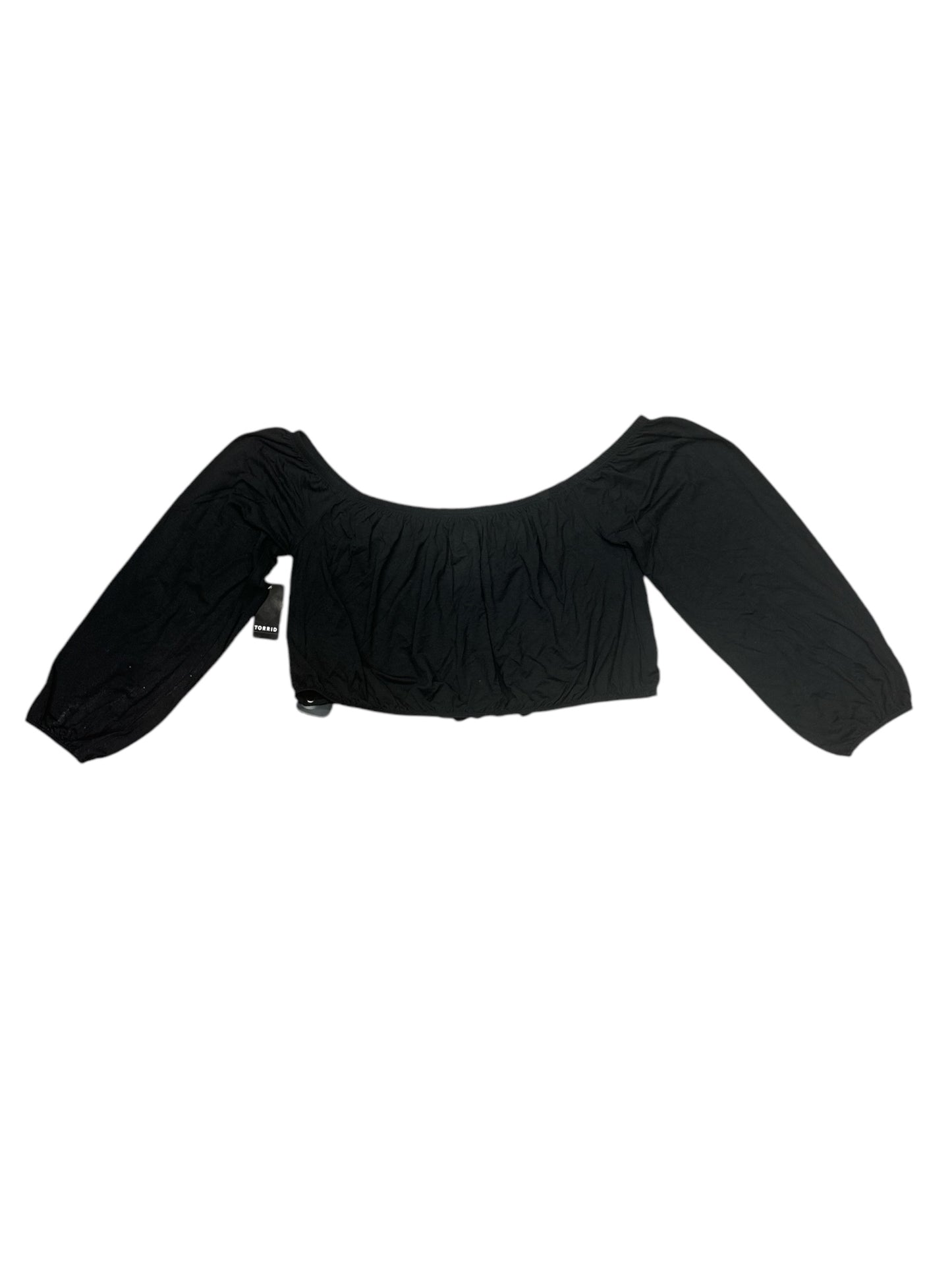 Top Long Sleeve By Torrid In Black, Size: 1x