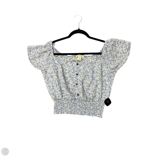 Top Short Sleeve By Monteau In Blue, Size: Xl