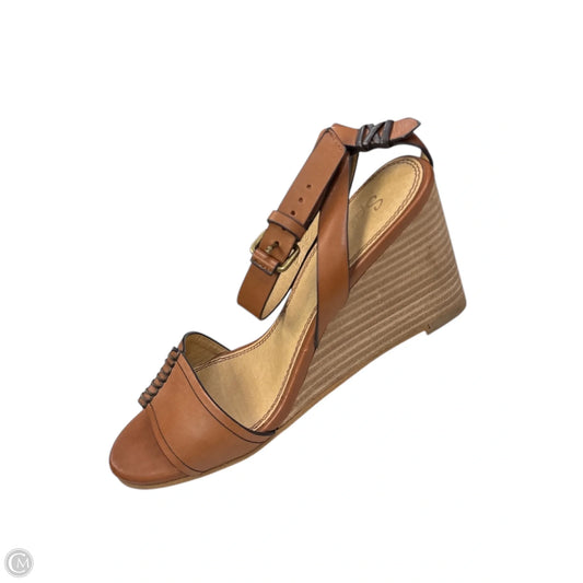 Sandals Heels Wedge By Splendid In Brown, Size: 7.5