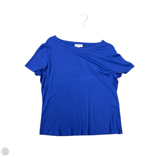 Top Short Sleeve Basic By Clothes Mentor In Blue, Size: 1x