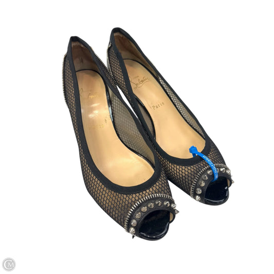 Shoes Luxury Designer By Christian Louboutin In Black, Size: 9 (Size 40)