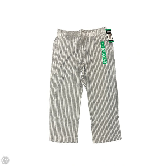 Pants Linen By Briggs In Grey & White, Size: 16