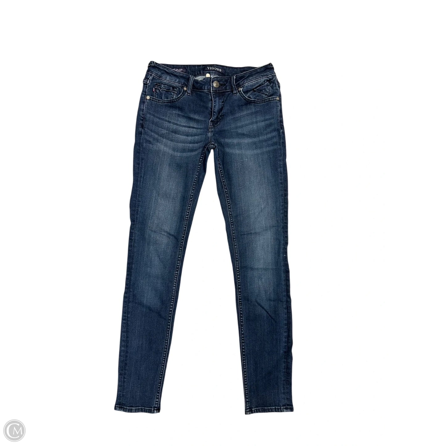 Jeans Skinny By Vigoss In Blue Denim, Size: 0