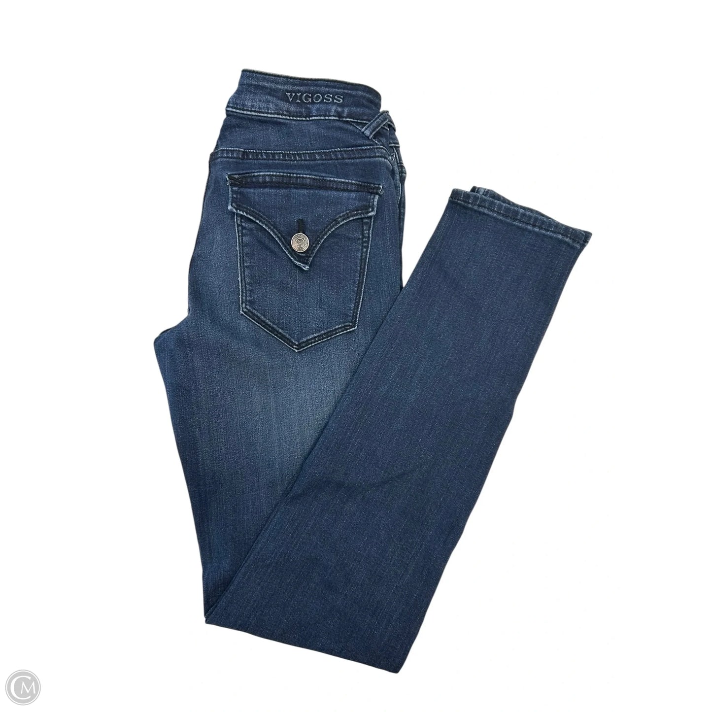Jeans Skinny By Vigoss In Blue Denim, Size: 0
