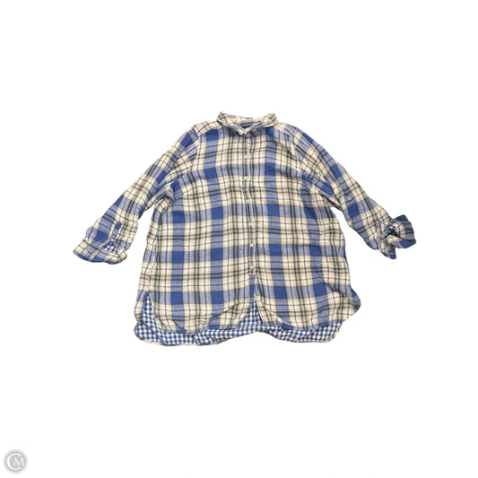 Top Long Sleeve By Lane Bryant In Blue, Size: 3x