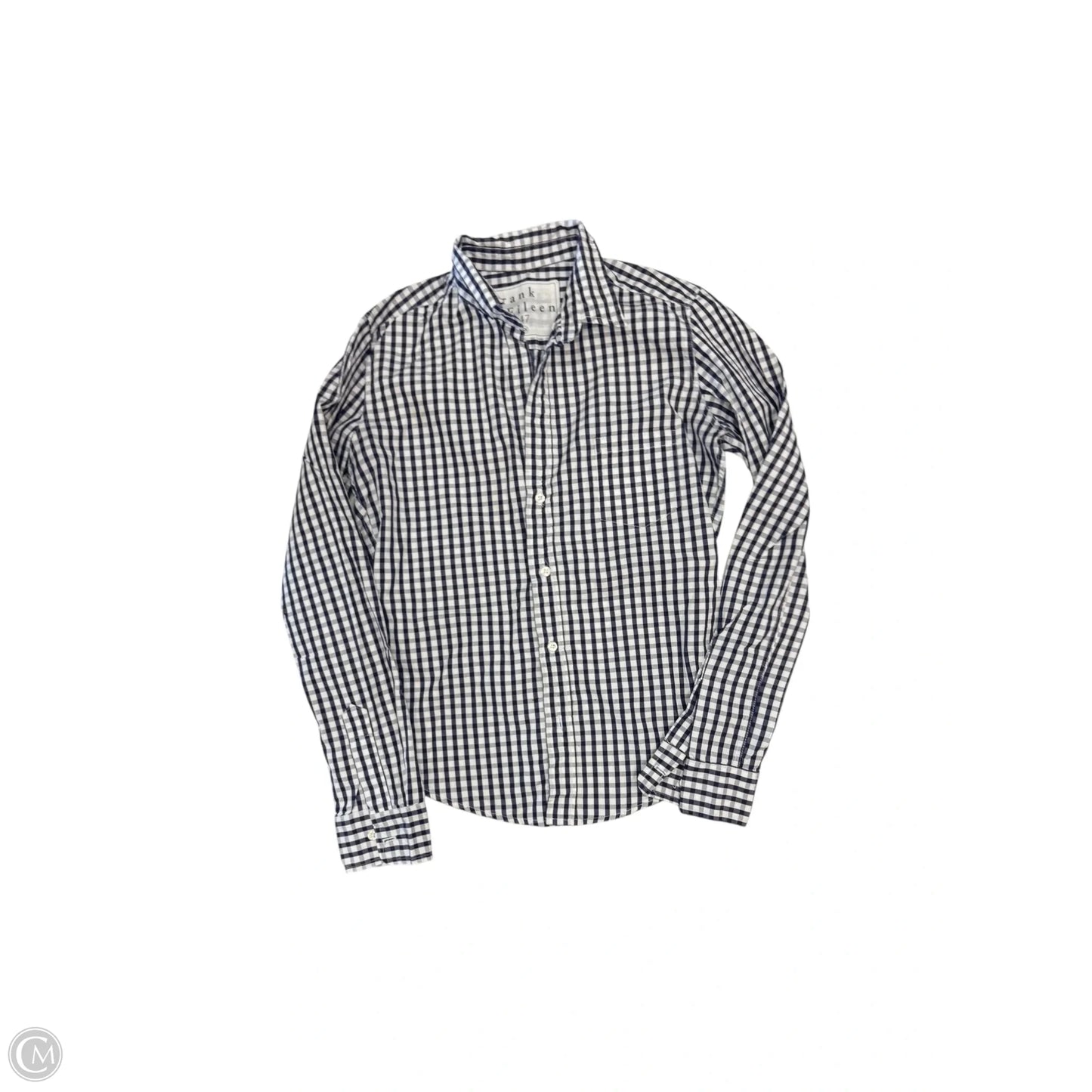 Top Long Sleeve By Frank And Eileen In Blue & White, Size: Xs