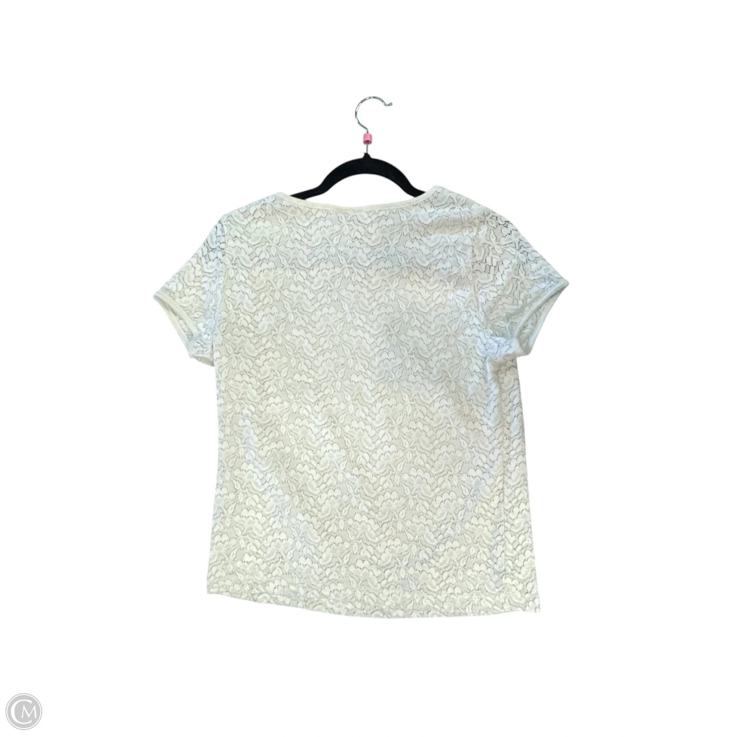 Top Short Sleeve By Charter Club In Cream, Size: Mp