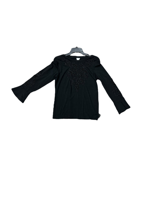 Top Long Sleeve By Chicos In Black, Size: S