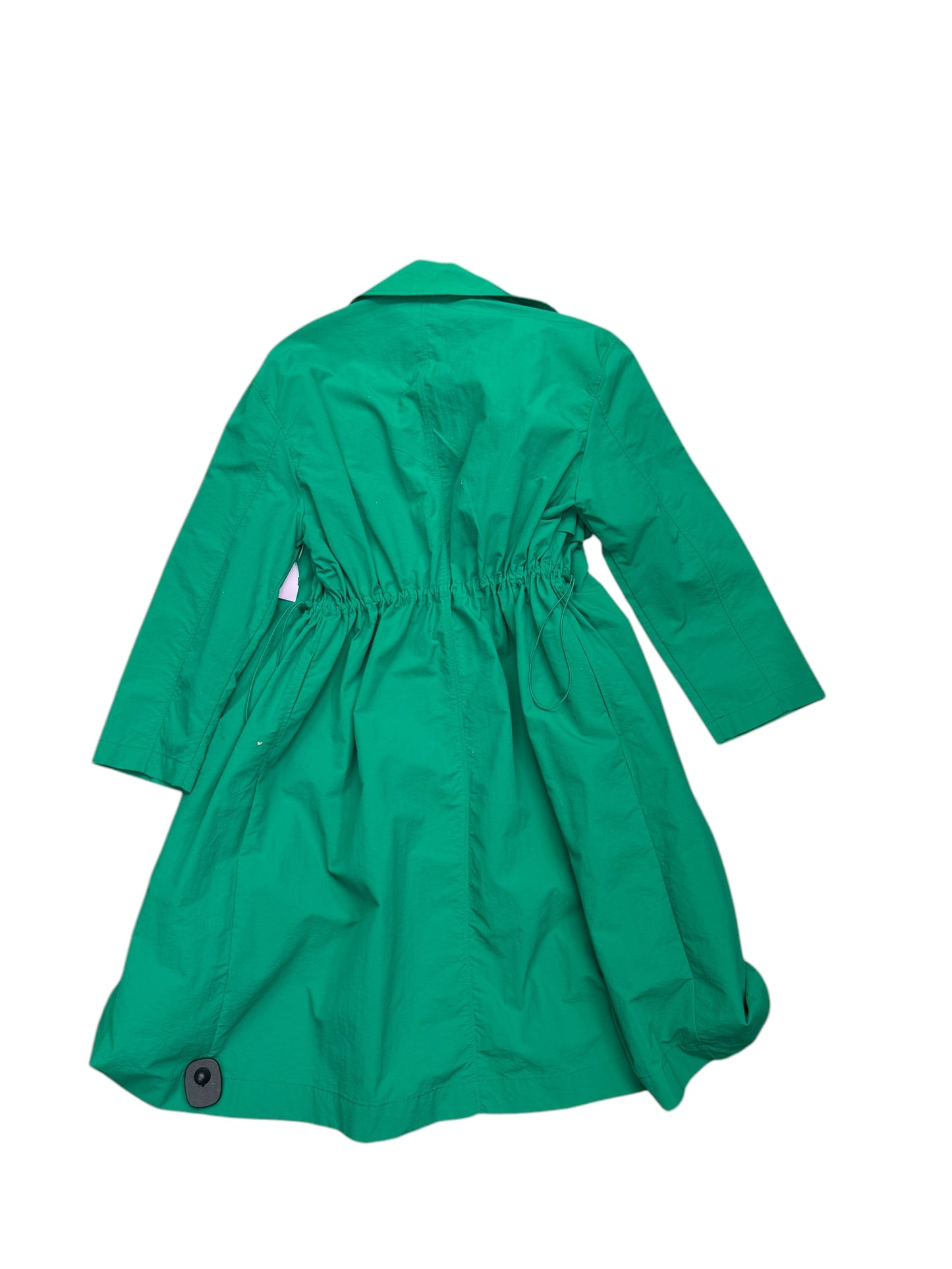 Coat Trench Coat By Love Tree In Green, Size: L