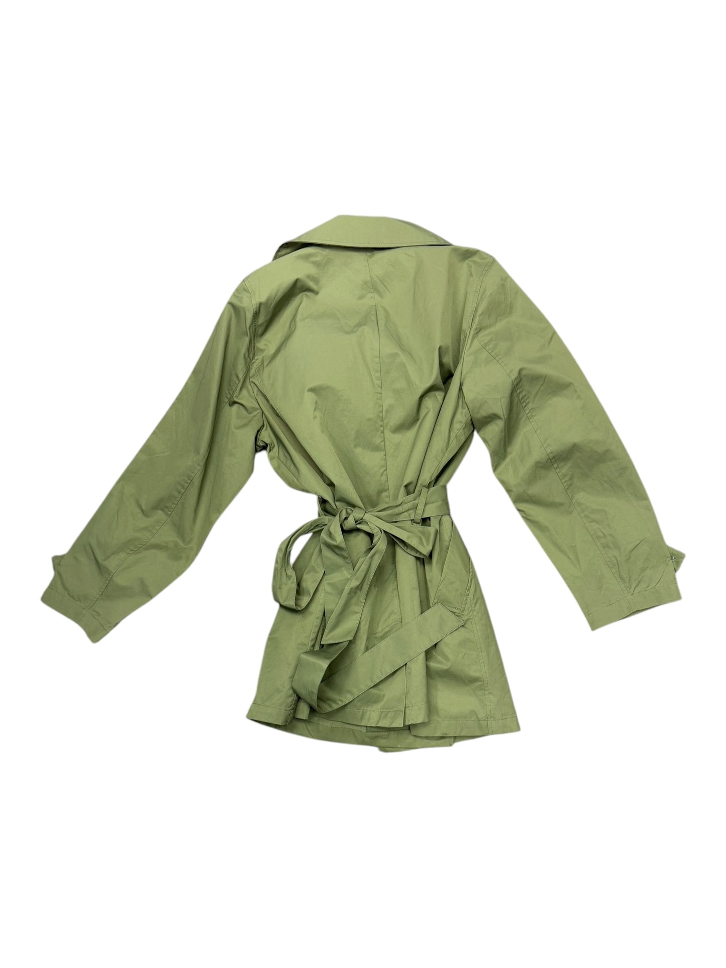 Coat Trench Coat By Lane Bryant In Green, Size: 16